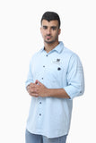 Casual mens sleeve sleeve shirts SKY BLUE