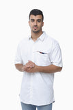 Design Pocket mens short jumbo shirts WHITE