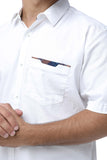 Design Pocket mens short jumbo shirts WHITE