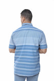 Gradient mens short jumbo shirts BLUE