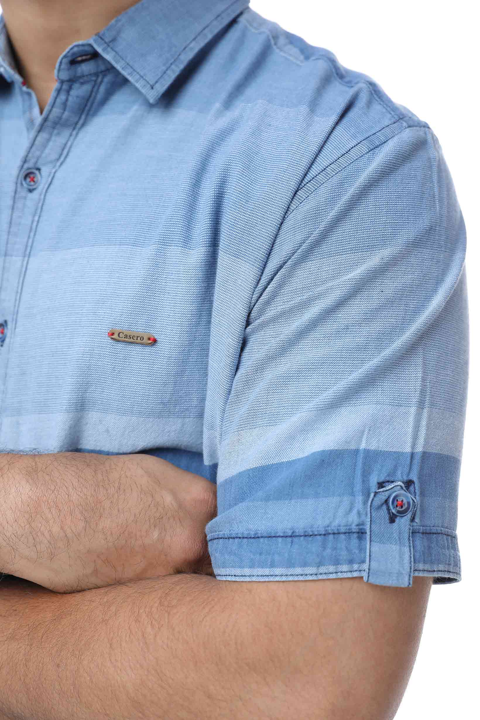 Gradient mens short jumbo shirts BLUE