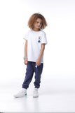 King of spades boys pajamas half- sleeved trousers OFF-WHITE