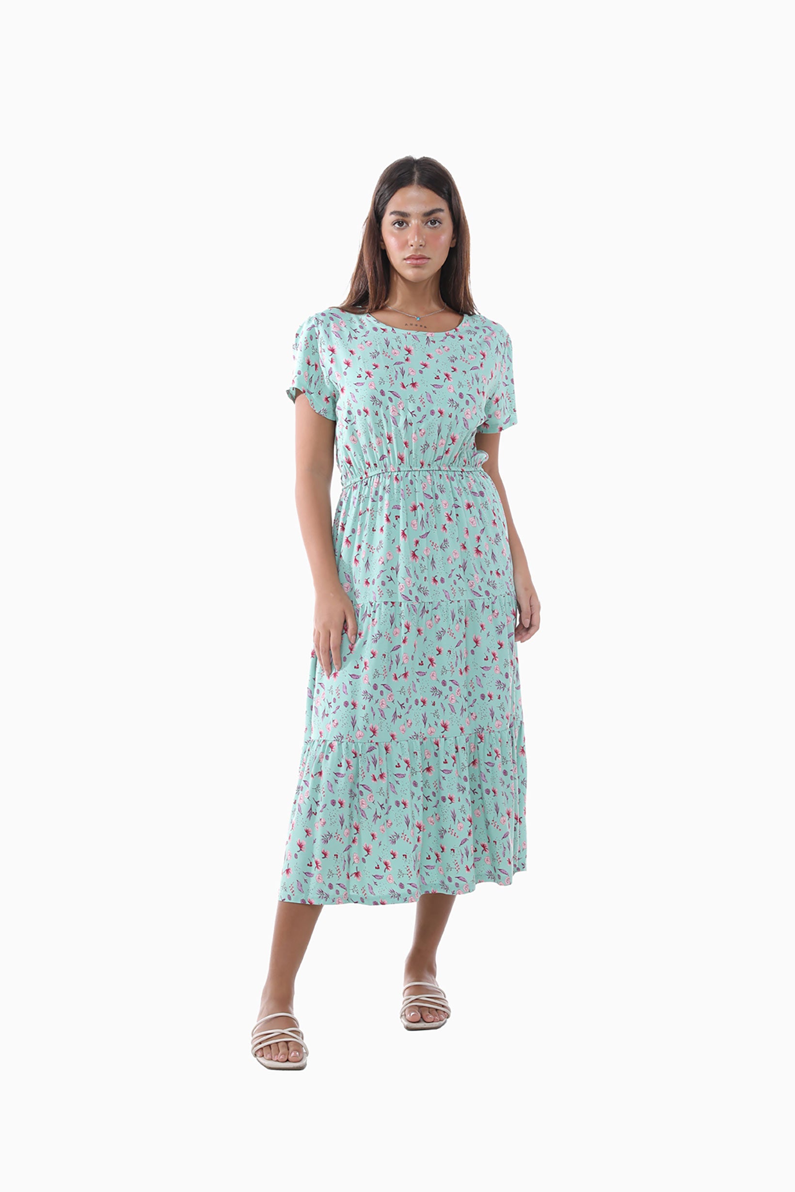 فستان نسائي (ميدي فلاور) ـ أخضر